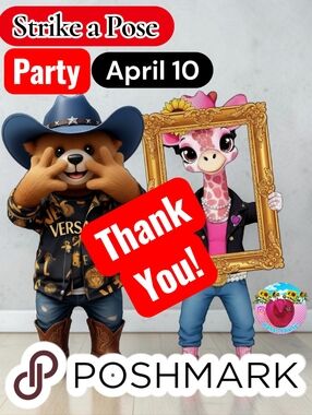 Thank You!!!4/10 9pm Strike A Pose- Posh Party- 9pm Central- ♥️ This Flyer!